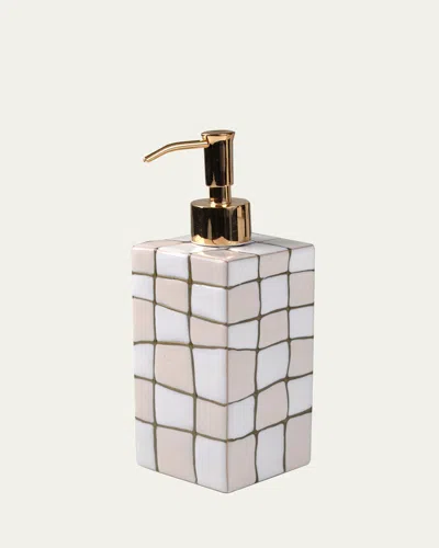 Mike & Ally Quattro Box Pump Soap Dispenser In Neutral