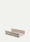 Mike & Ally Quattro Flat Towel Holder In Oatmeal/ Ecru/ Go
