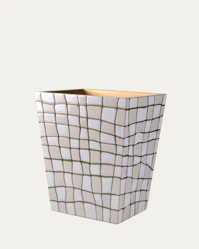 Mike & Ally Quattro Wastebasket In Neutral