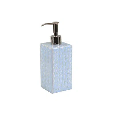 Mike & Ally Atlantic Soap Dispenser Pump – Luxury Hand-enameled Refillable Lotion & Liquid Soap Dispenser In Gray
