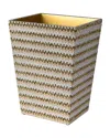 Mike & Ally Biarritz Wastebasket With Swarovski Crystals, Gold In Gold