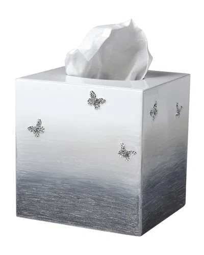 Mike & Ally Breeze Boutique Tissue Box Cover In Gray/silver