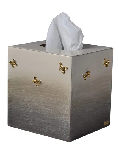 Mike & Ally Breeze Boutique Tissue Box Holder In Yellow/brown