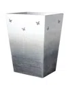 Mike & Ally Breeze Wastebasket With Liner In Gray/silver