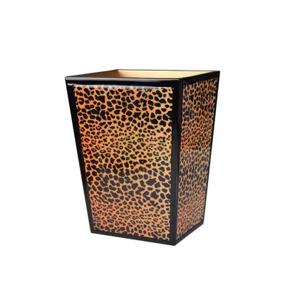 Mike & Ally Congo Wastebasket + Liner In Animal Print
