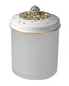 Mike & Ally Duchess Cotton Swab Container In White Pattern