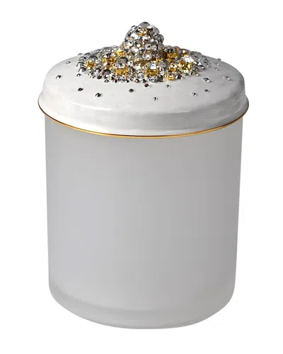 Mike & Ally Duchess Cotton Swab Container In White Pattern