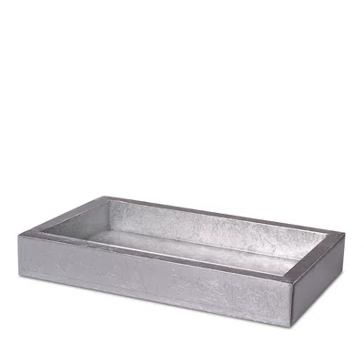 Mike And Ally Eos Gold Leaf Vanity Tray In Silver