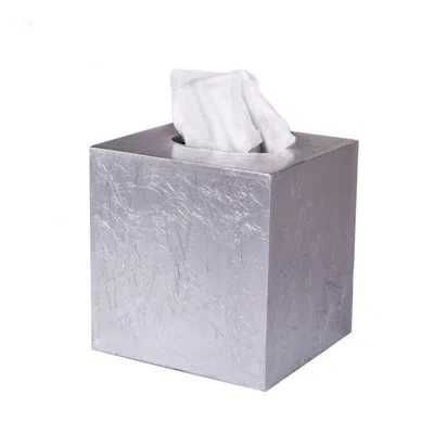 Mike & Ally Eos Tissue Box Cover In Silver