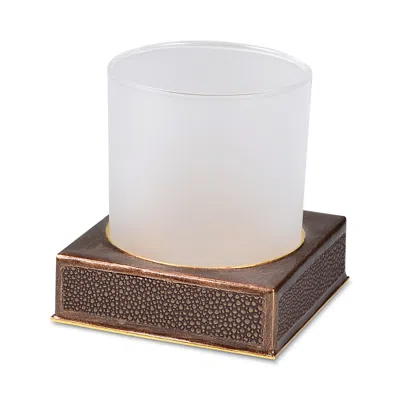 Mike And Ally Faux Shagreen Bronze Tumbler In Transparent