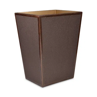 Mike And Ally Faux Shagreen Bronze Waste Basket In Nude