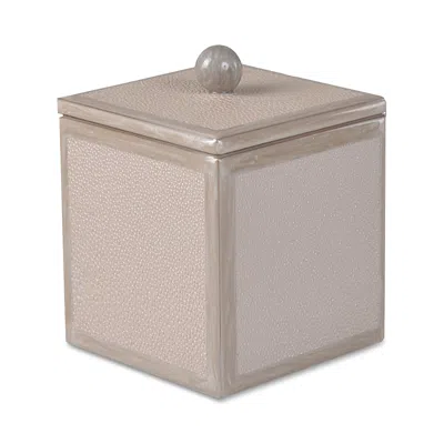 Mike And Ally Faux Shagreen Putty Container In Neutral