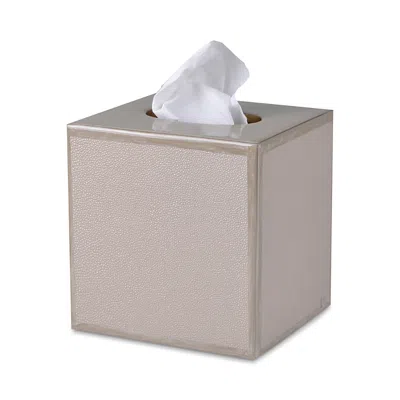 Mike And Ally Faux Shagreen Putty Tissue Box In Neutral
