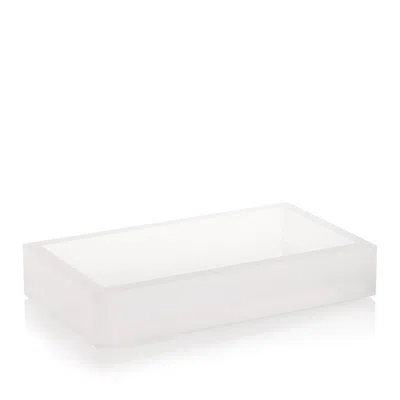 Mike And Ally Frost Snow Small Tray In Frosted White