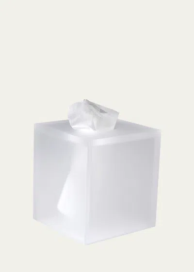 Mike & Ally Frosted Ice Boutique Tissue Box Cover In Frosted Snow