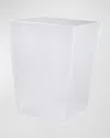 Mike & Ally Frosted Ice Wastebasket And Liner In Frosted Snow