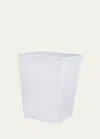 Mike & Ally Frosted Ice Wastebasket And Liner In Frosted Snow