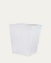 Mike & Ally Frosted Ice Wastebasket And Liner In White