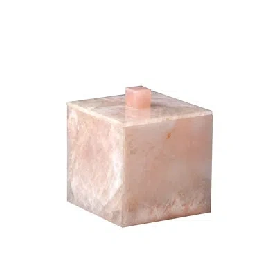 Mike & Ally Gemstone Rose Quartz Container In Pink