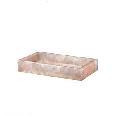Mike & Ally Gemstone Rose Quartz Vanity Tray In Gray