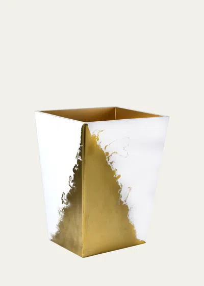 Mike & Ally Lava Wastebasket And Liner In Gold