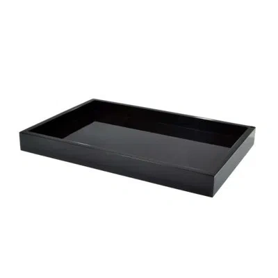 Mike & Ally Lucite Bathroom Accessory Tray In Black