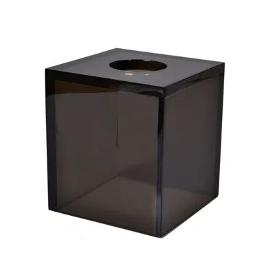 Mike & Ally Lucite Tissue Box Cover In Smoked