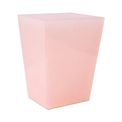 Mike And Ally Rose Lucite Waste Basket And Liner In Pink