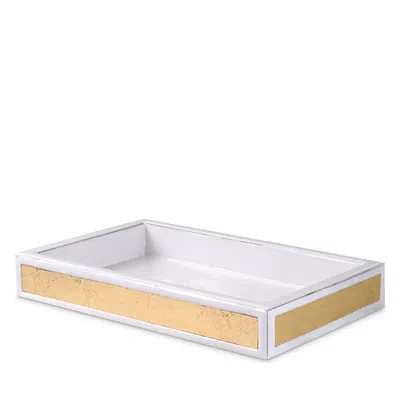 Mike And Ally Savoy Gold Leaf Tray In White