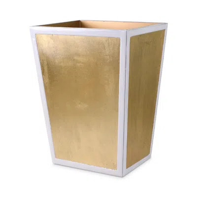 Mike And Ally Savoy Gold Leaf Waste Basket