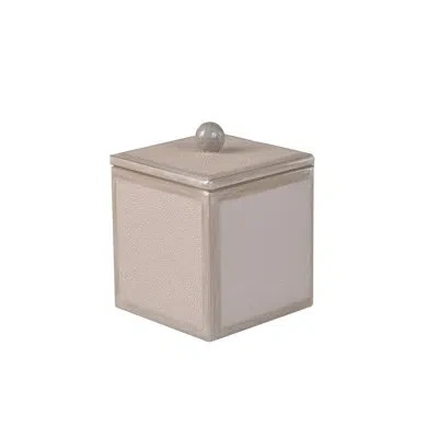 Mike & Ally Shagreen Putty Container In Brown