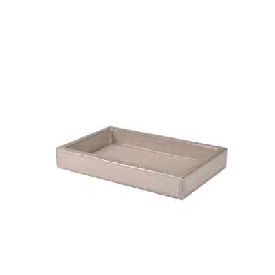 Mike & Ally Shagreen Putty Vanity Tray – Decorative Faux Shagreen Countertop Organizer Tray For Bathroom & Bedro In Neutral