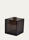 Mike & Ally Smoked Ice Lucite Container In Smoked