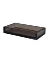 Mike & Ally Smoked Ice Lucite Towel Tray In Smoked