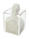Mike & Ally Solid Ice Tissue Holder In White