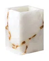 Mike & Ally Taj Brush Cup In White/gold