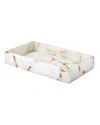 Mike & Ally Taj Leaf Small Tray Guest Towel Holder In White/gold