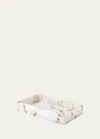 Mike & Ally Taj Leaf Small Tray Guest Towel Holder In White/gold