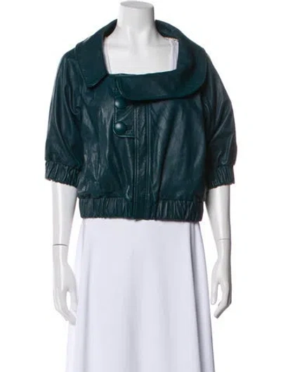 Pre-owned Mike & Chris Leather Biker Jacket In Multi