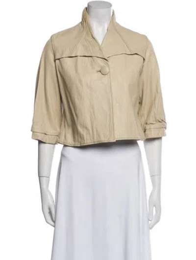 Pre-owned Mike & Chris Leather Jacket In Neutral