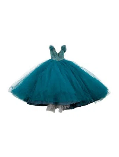 Pre-owned Mike Benet Strapless Long Dress In Blue