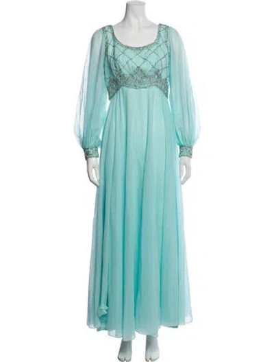 Pre-owned Mike Benet Vintage Long Dress In Blue