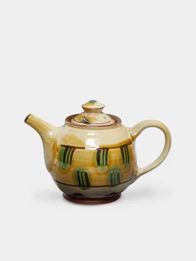 Mike Parry Slipware Large Teapot  Abask Luxury Gift In Brown