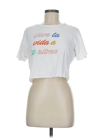 Pre-owned Miken Flow Short Sleeve T-shirt In White