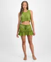 Miken Juniors' Crochet Cover-up Skirt, Exclusively At Macy's In Woodbine