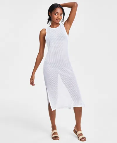 Miken Juniors' Low-back Midi Dress Swim Cover-up, Created For Macy's In White