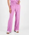 MIKEN JUNIORS' VELOUR DRAWSTRING COVER-UP PANTS, CREATED FOR MACY'S