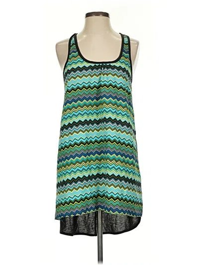 Pre-owned Miken Sleeveless Blouse In Teal