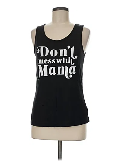 Pre-owned Miken Sleeveless Top Black Scoop Neck Tops