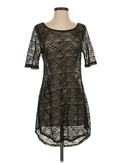 Pre-owned Miken Swim 3/4 Sleeve Top Black Square Neckline Tops